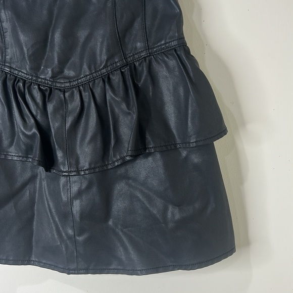 NWT ALL SAINTS Black Andy Coated Denim Skirt Size US 6 - Picture 7 of 16